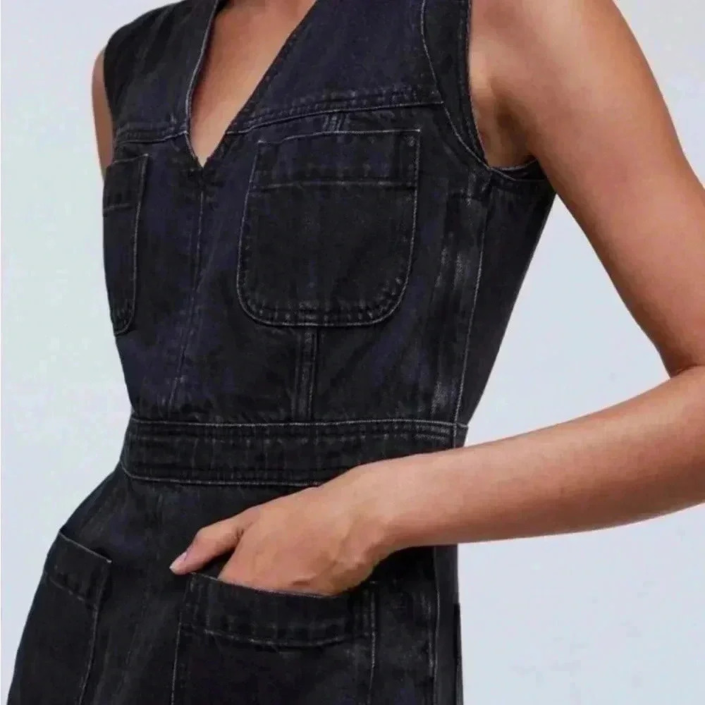 Madewell Black Mini Dress NWT - Picture 5 of 10